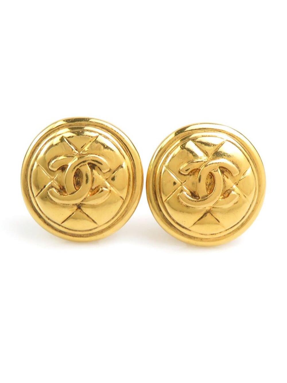Auth Chanel Cc Logo Clip On Earrings #306949C32B